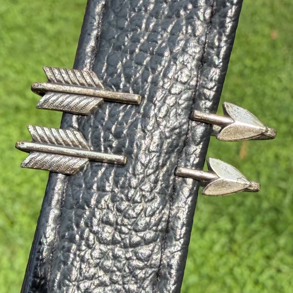 Vintage Sterling Silver Arrow Through Ear Screw Back Earrings MCM Western